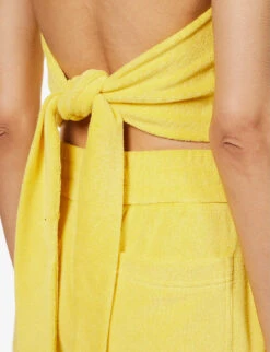 ME AND EM Cropped Cotton-blend Halter-neck Top -Ted Baker Store R04151502 SUPERLEMON ALT05