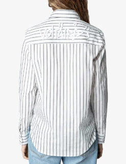 Zadig & Voltaire Taski Striped Cotton Shirt -Ted Baker Store R04151918 BLANC ALT03