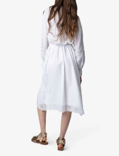 Zadig & Voltaire Rada Pleated And Lace Cotton-blend Midi Dress -Ted Baker Store R04151921 JUDO ALT03