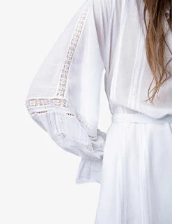 Zadig & Voltaire Rada Pleated And Lace Cotton-blend Midi Dress -Ted Baker Store R04151921 JUDO ALT04