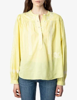 Zadig & Voltaire Tigy Floral-embroidered Cotton Blouse -Ted Baker Store R04151926 ZESTE ALT02