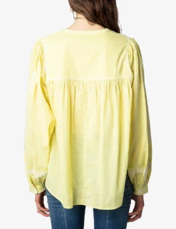 Zadig & Voltaire Tigy Floral-embroidered Cotton Blouse -Ted Baker Store R04151926 ZESTE ALT03