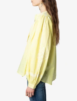 Zadig & Voltaire Tigy Floral-embroidered Cotton Blouse -Ted Baker Store R04151926 ZESTE ALT04