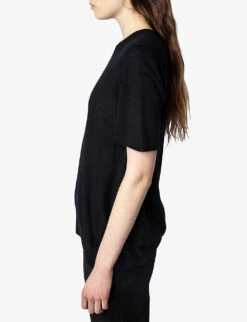 Zadig & Voltaire Ida Signature-wings Cashmere Top -Ted Baker Store R04151983 NOIR ALT02