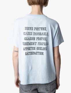 Zadig & Voltaire Omma Core Cho-print Cotton T-shirt -Ted Baker Store R04151987 CIEL ALT03