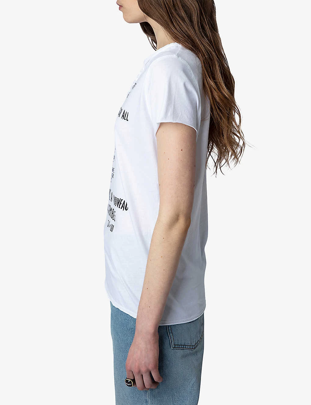 Zadig & Voltaire Henley Text-print Organic-cotton T-shirt 5 Zadig & Voltaire Henley Text-print Organic-cotton T-shirt - Image 3