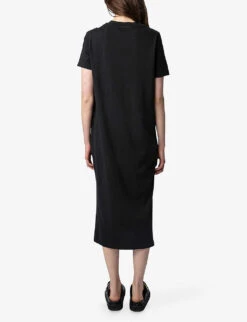 Zadig & Voltaire Zaid Amour Cotton T-shirt Dress 9 Zadig & Voltaire Zaid Amour Cotton T-shirt Dress -Ted Baker Store R04151994 NOIR ALT03