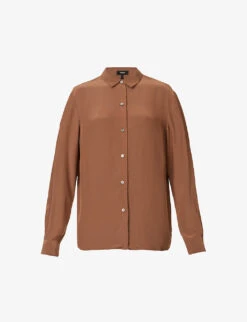 THEORY Long-sleeved Relaxed-fit Woven Shirt