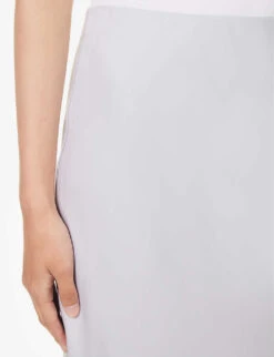 THEORY Mid-rise Flared-hem Silk Midi Skirt -Ted Baker Store R04152413 HYDRANGEA ALT04