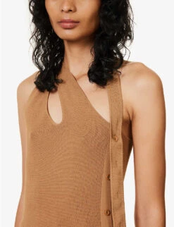 Nadja Cut-out Stretch-woven Top -Ted Baker Store R04152829 CINNAMON ALT04