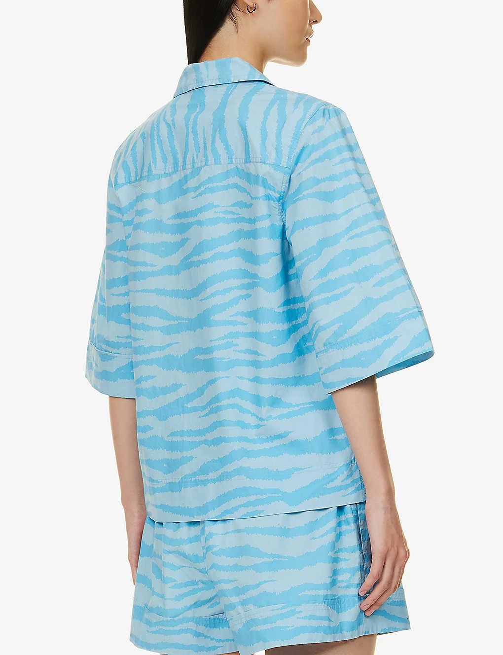 Ganni Tiger-print Boxy-fit Organic-cotton Shirt 6 Ganni Tiger-print Boxy-fit Organic-cotton Shirt - Image 4