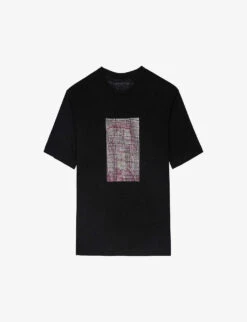 Zadig & Voltaire Suzy Lion Graphic-print Linen T-shirt