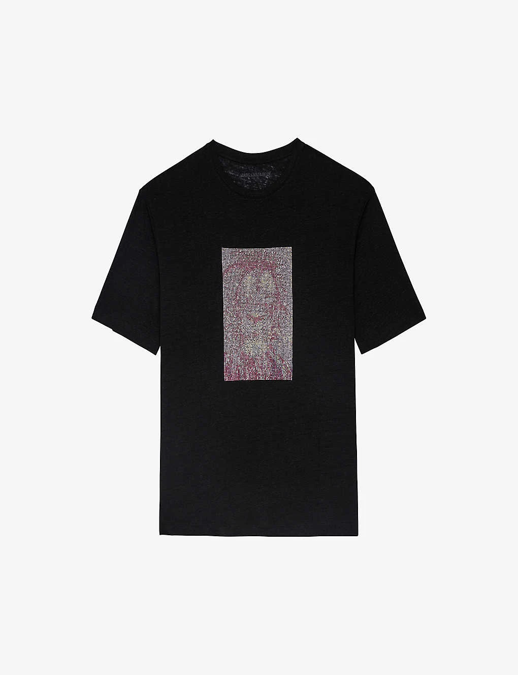 Zadig & Voltaire Suzy Lion Graphic-print Linen T-shirt 3 Zadig & Voltaire Suzy Lion Graphic-print Linen T-shirt