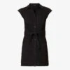 Paige Jaxsyn Self-tie Regular-fit Stretch-cotton And Rayon-blend Mini Dress -Ted Baker Store R04153175 WASHEDBLACK M