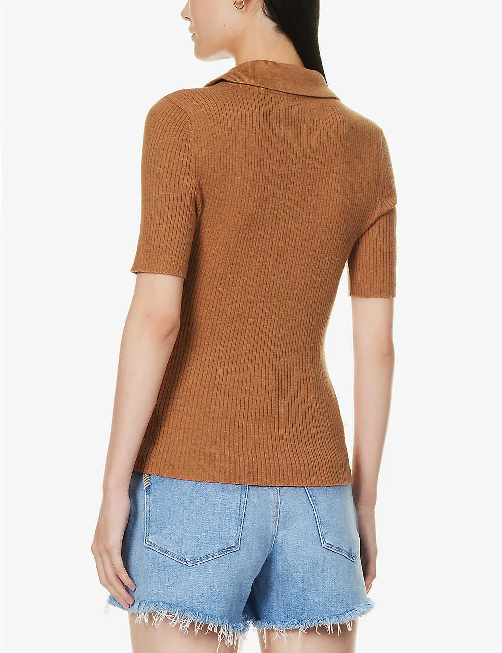 Paige Valencia V-neck Organic Cotton And Silk-blend Knitted Top 6 Paige Valencia V-neck Organic Cotton And Silk-blend Knitted Top - Image 4