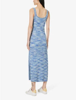 Paige Palermo V-neck Cotton-blend Knitted Midi Dress -Ted Baker Store R04153200 OCEANBREEZEMIX ALT03