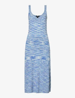 Paige Palermo V-neck Cotton-blend Knitted Midi Dress