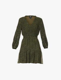 Paige Jeanna Animal-print Silk Mini Dress