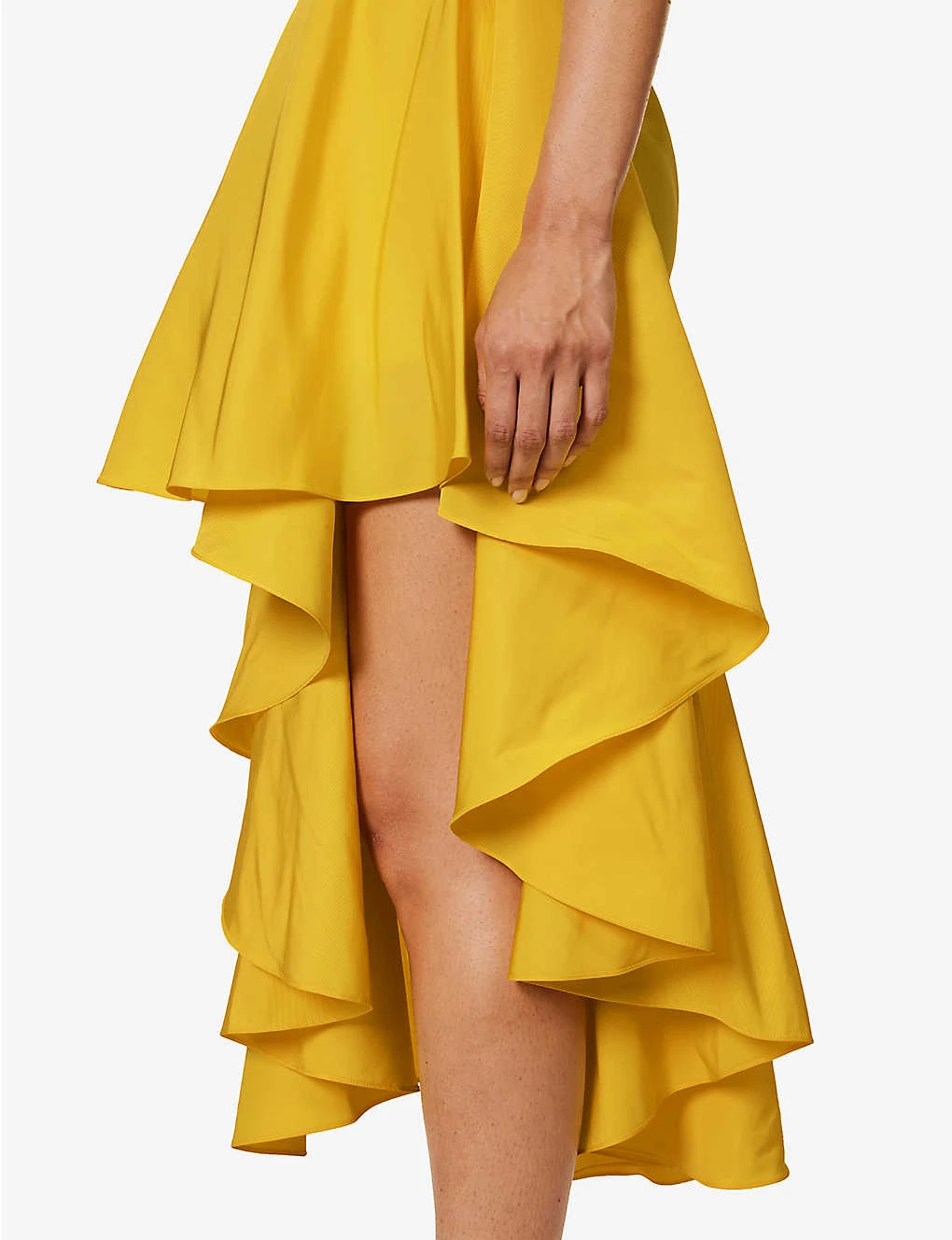 Alexander McQueen Asymmetric Square-neckline Woven Midi Dress 7 Alexander McQueen Asymmetric Square-neckline Woven Midi Dress - Image 5