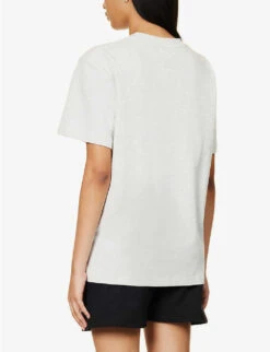 Outline Logo-print Cotton-jersey T-shirt -Ted Baker Store R04153493 GREYMELANGE ALT03