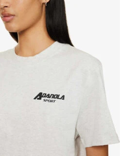 Outline Logo-print Cotton-jersey T-shirt -Ted Baker Store R04153493 GREYMELANGE ALT04