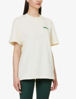 Resort Logo-print Oversized Cotton-jersey T-shirt -Ted Baker Store R04153625 CREAM ALT02