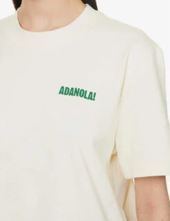 Resort Logo-print Oversized Cotton-jersey T-shirt -Ted Baker Store R04153625 CREAM ALT04