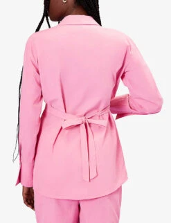 Whistles Janet Tie-waist Woven Shirt 10 Whistles Janet Tie-waist Woven Shirt -Ted Baker Store R04154606 PINK ALT03