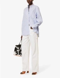 William Relaxed-fit Cotton-poplin Shirt -Ted Baker Store R04155206 NOBLEBLUE0EUR ALT01