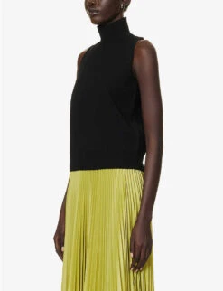 Max Mara Nero High-neck Relaxed-fit Woven-blend Top 9 Max Mara Nero High-neck Relaxed-fit Woven-blend Top -Ted Baker Store R04156233 BLACK ALT02