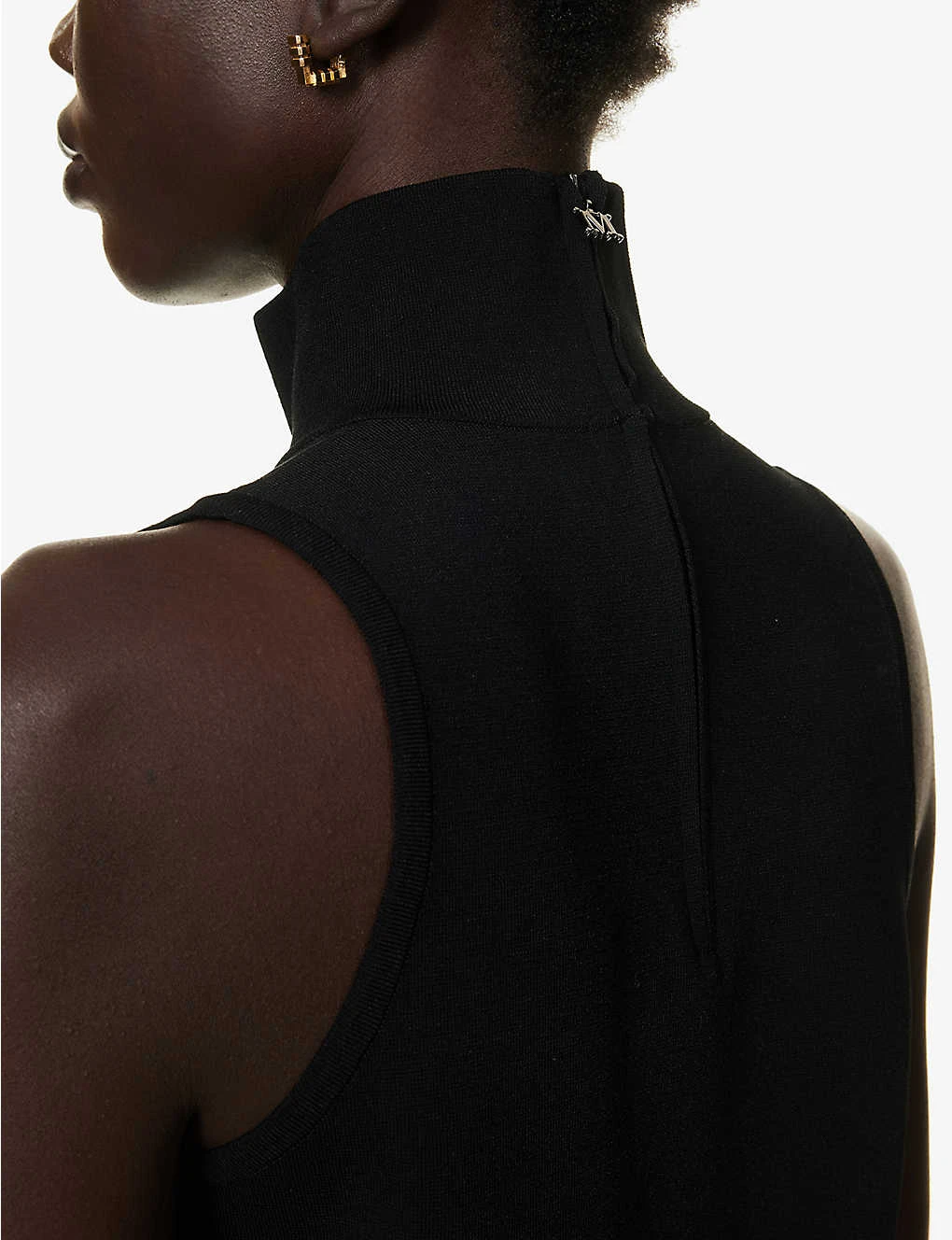 Max Mara Nero High-neck Relaxed-fit Woven-blend Top 7 Max Mara Nero High-neck Relaxed-fit Woven-blend Top - Image 5