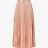 Max Mara Tambuto Pleated Regular-fit Silk-blend Midi Skirt