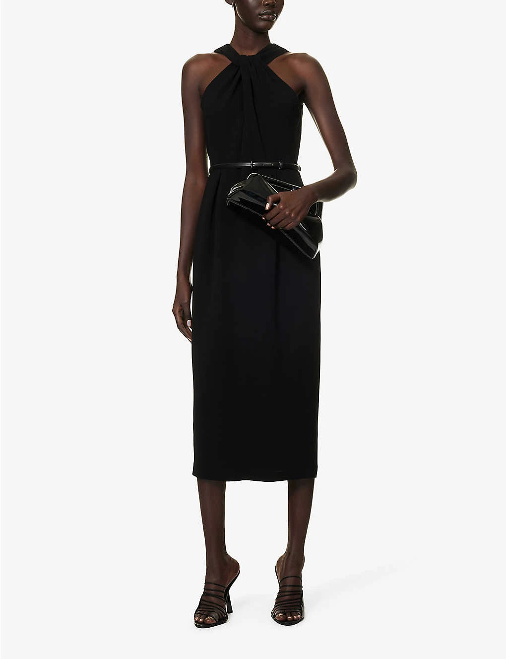 Max Mara Luna Slim-fit Woven-blend Midi Dress 4 Max Mara Luna Slim-fit Woven-blend Midi Dress - Image 2