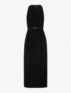 Max Mara Luna Slim-fit Woven-blend Midi Dress