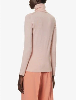 Max Mara Palos Turtleneck Wool Jumper -Ted Baker Store R04156251 PINK ALT03