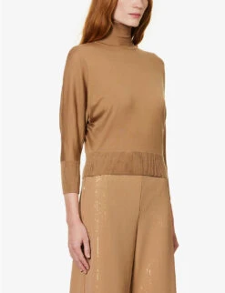 Max Mara Talea Turtleneck Relaxed-fit Wool Jumper -Ted Baker Store R04156262 CAMEL ALT02