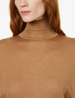 Max Mara Talea Turtleneck Relaxed-fit Wool Jumper -Ted Baker Store R04156262 CAMEL ALT04
