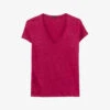 Ikks V-neck Short-sleeved Linen T-shirt 2 Ikks V-neck Short-sleeved Linen T-shirt -Ted Baker Store R04156271 PURPLE M