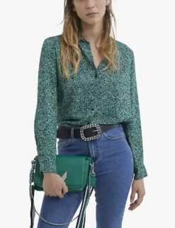 Ikks Leopard-print Woven Shirt -Ted Baker Store R04156276 LIGHTGREEN ALT02