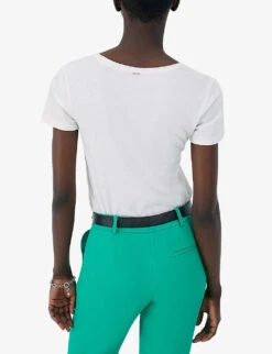 Ikks Floral-print Cotton And Linen-blend T-shirt -Ted Baker Store R04156326 ECRU ALT03