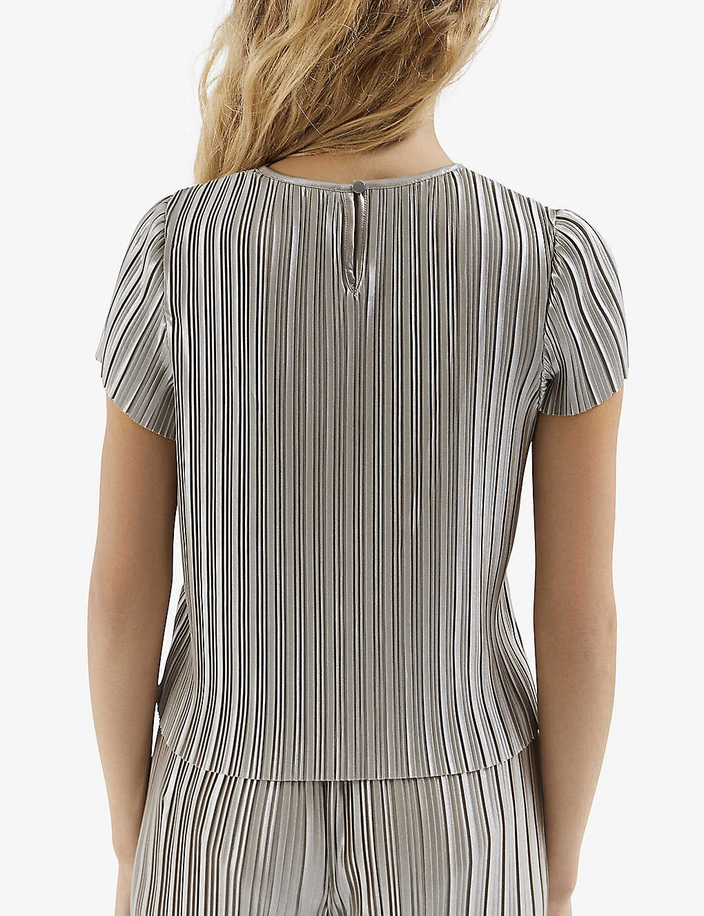 Ikks Pleated Metallic-effect Woven Top 6 Ikks Pleated Metallic-effect Woven Top - Image 4