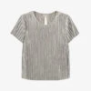 Ikks Pleated Metallic-effect Woven Top -Ted Baker Store R04156332 BRASS M