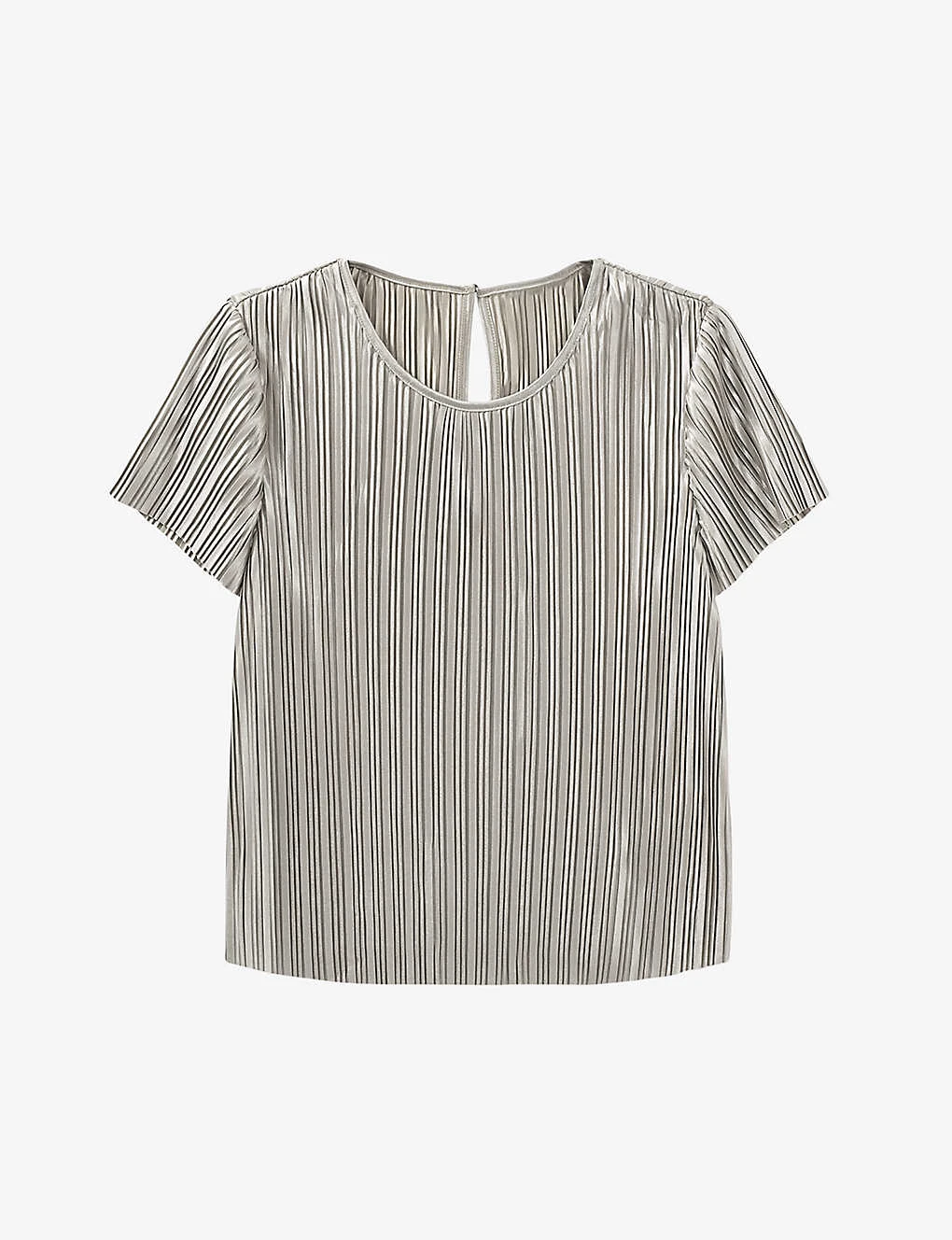 Ikks Pleated Metallic-effect Woven Top 3 Ikks Pleated Metallic-effect Woven Top