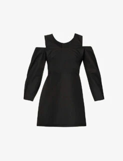 Jil Sander Exposed-shoulder Round-neck Cotton-blend Top