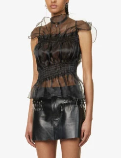Mini Puff Sheer Mesh Top -Ted Baker Store R04156849 DUSK ALT02
