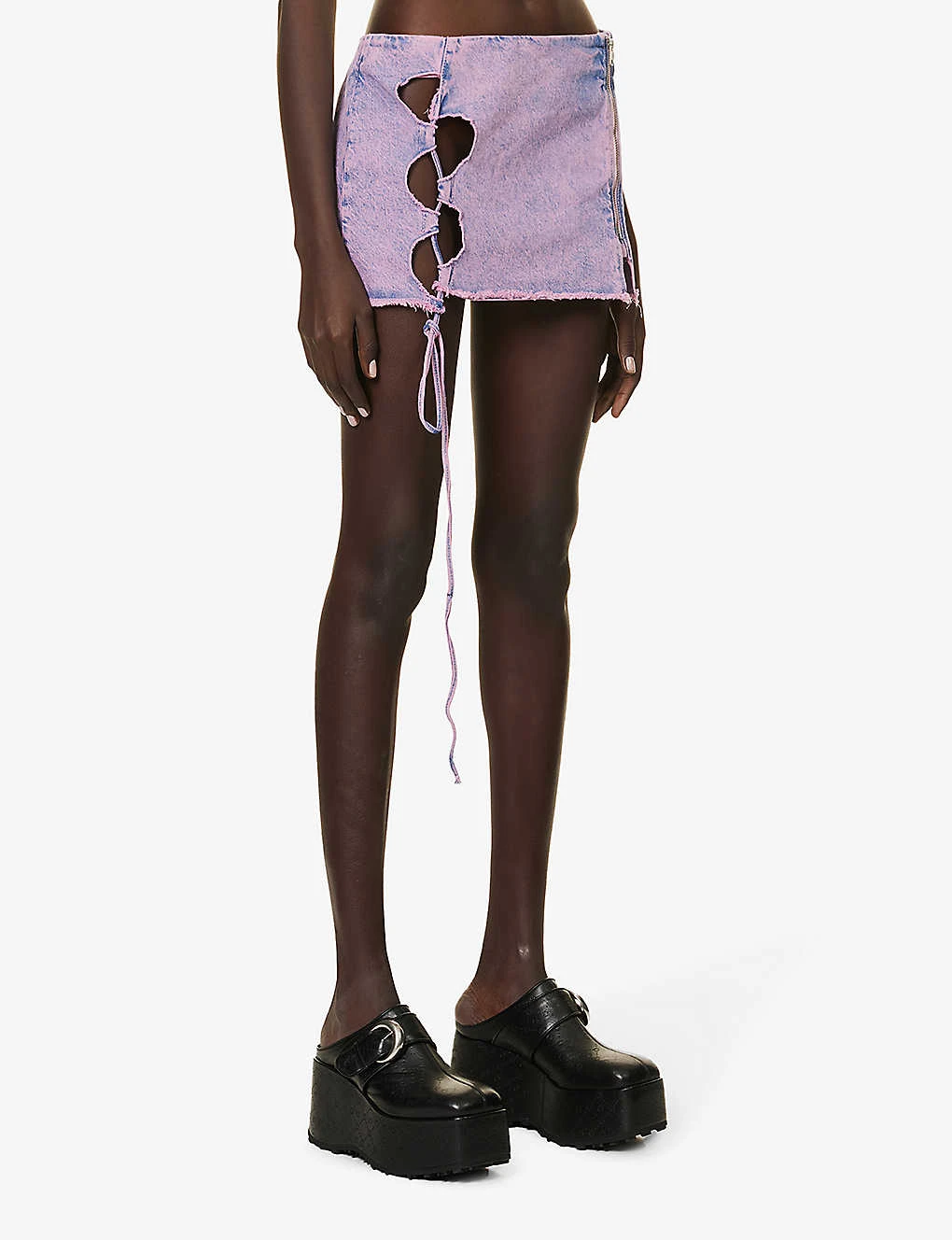 Distressed Cut-out Mini Skirt 5 Distressed Cut-out Mini Skirt - Image 3