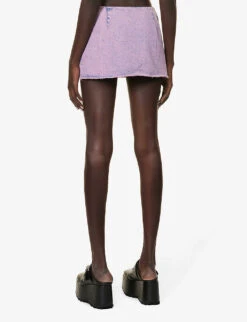 Distressed Cut-out Mini Skirt 11 Distressed Cut-out Mini Skirt -Ted Baker Store R04156855 PEONY ALT03