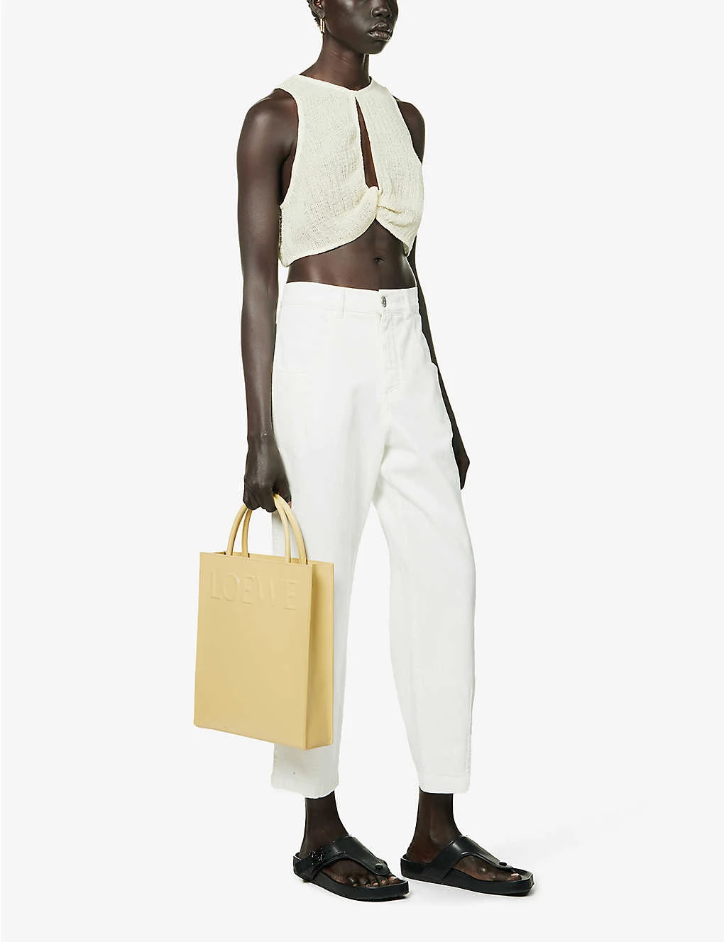 Cut-out Twist-pattern Linen Top 4 Cut-out Twist-pattern Linen Top - Image 2