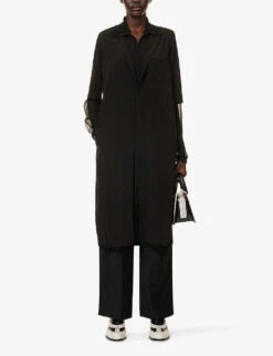 High-neck Split-hem Woven Shirt 9 High-neck Split-hem Woven Shirt -Ted Baker Store R04158032 BLACK ALT01