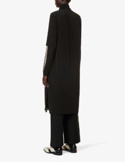 High-neck Split-hem Woven Shirt 11 High-neck Split-hem Woven Shirt -Ted Baker Store R04158032 BLACK ALT03